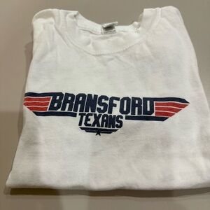 Bransford Texans White and Red Short Sleeve Tee 6-8